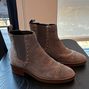 Cole Haan Studded Suede Ankle Chelsea Boots